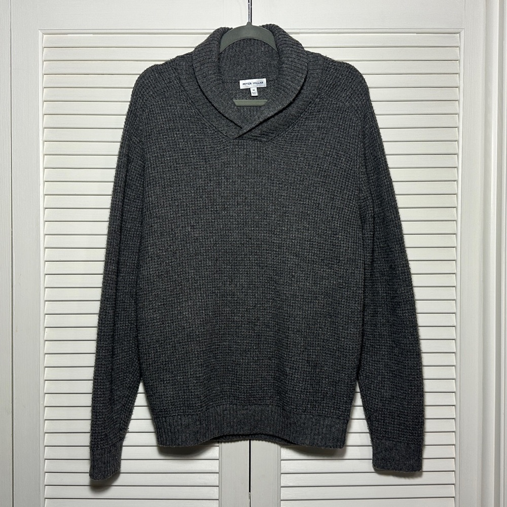 Peter Millar Yak/Cashmere/Wool Shawl Neck Pullover Sweater - Medium